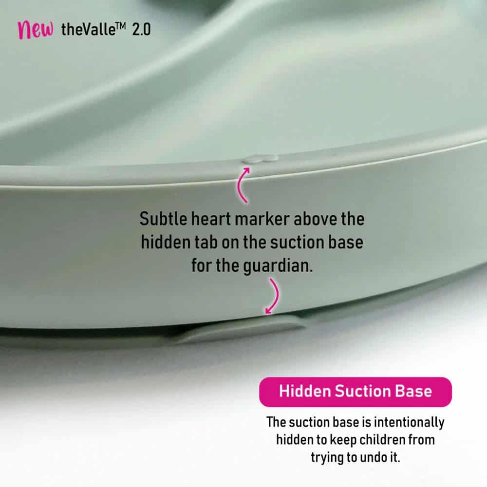 Divided Silicone Suction Plate Brightberry PACIFIC BLUE.